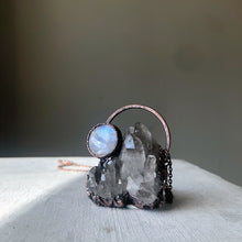 Load image into Gallery viewer, Smoky Quartz Cluster & Rainbow Moonstone Necklace #3 - Ready to Ship