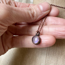 Load image into Gallery viewer, Dainty Round Rainbow Moonstone Necklace - Ready to Ship