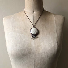 Load image into Gallery viewer, Eye of Shiva Moon with Clear Quartz & Garnet Necklace - Ready to Ship