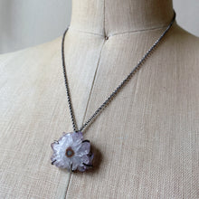 Load image into Gallery viewer, Amethyst Stalactite Slice Necklace #1 - Sterling Silver