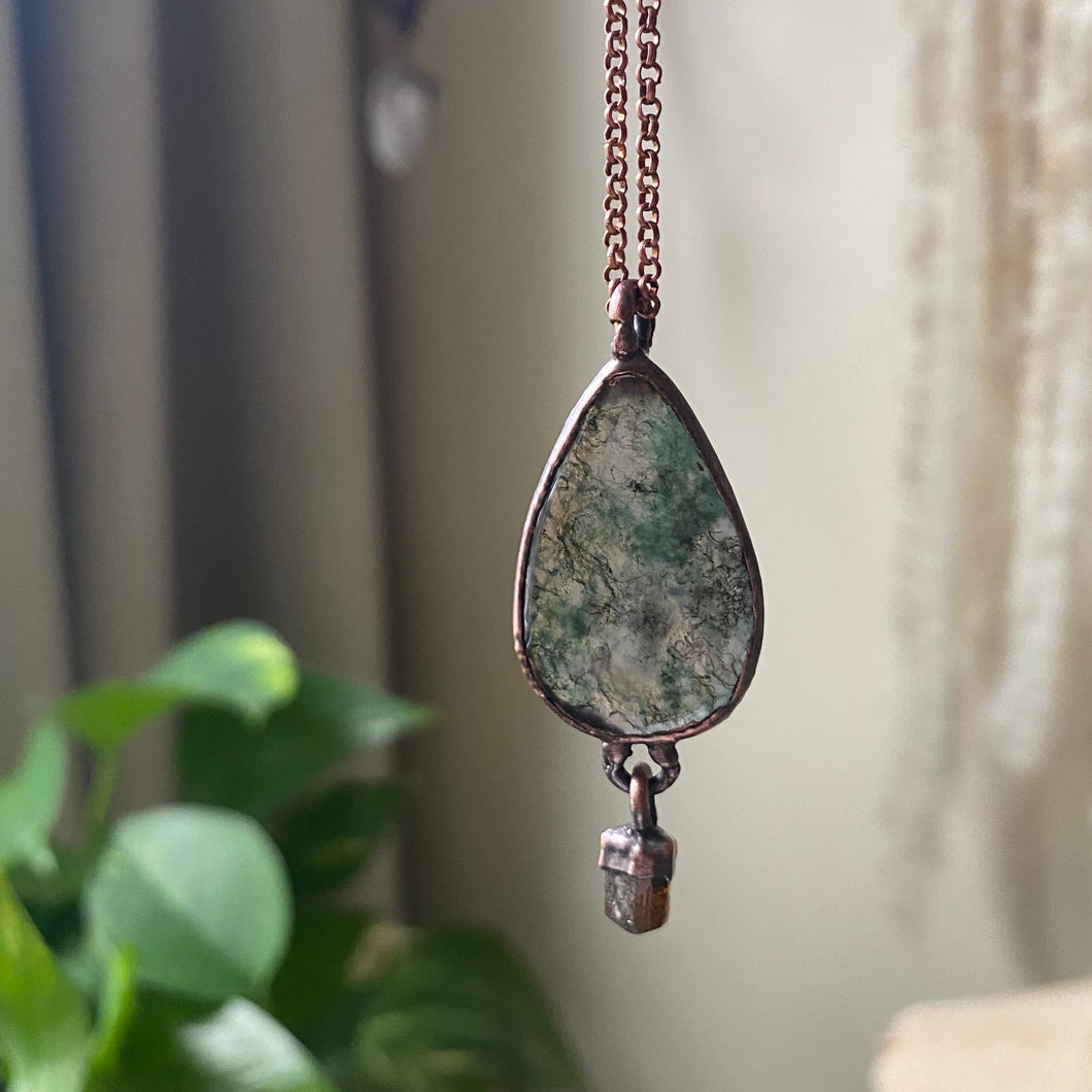 Moss Agate & Dravite Necklace #1