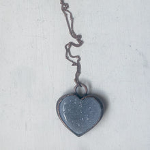 Load image into Gallery viewer, Agate Druzy “Broken Open” Heart Necklace #1 - Ready to Ship