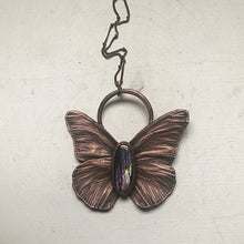 Load image into Gallery viewer, Electroformed Butterfly &amp; Purple Labradorite Necklace - Spring Equinox Collection
