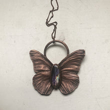 Load image into Gallery viewer, Electroformed Butterfly & Purple Labradorite Necklace - Spring Equinox Collection