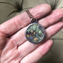 Load image into Gallery viewer, Moss Agate Full Moon Necklace #2 - Ready to Ship