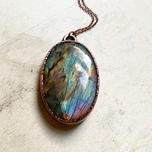 Load image into Gallery viewer, Oval Labradorite Necklace #3 - Ready to Ship