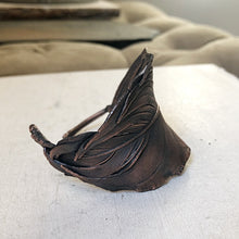 Load image into Gallery viewer, Electroformed Feather Wide Cuff Bracelet