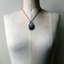 Load image into Gallery viewer, Silver Obsidian Necklace #1