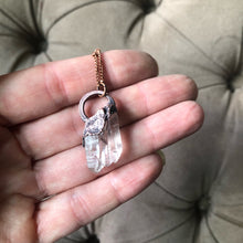 Load image into Gallery viewer, Raw Clear Quartz Triple Point Necklace - Ready to Ship