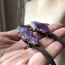 Load image into Gallery viewer, Raw Amethyst Point Wrap Bracelet/Choker