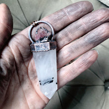 Load image into Gallery viewer, Tourmilinated Quartz Point & Pink Amethyst Necklace #2