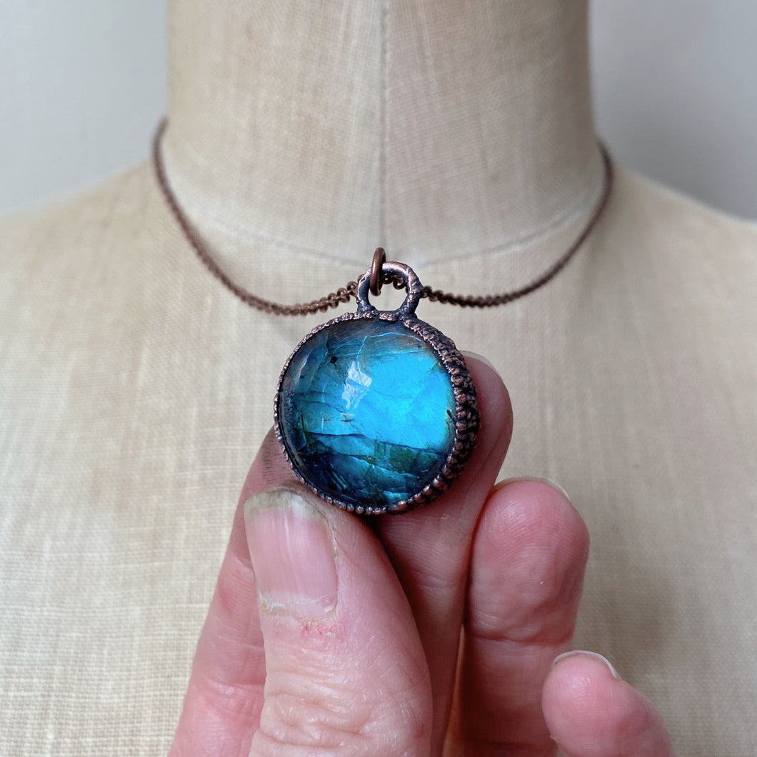 Labradorite Full Moon in Leo Necklace #1 - Ready to Ship