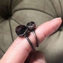 Load image into Gallery viewer, Medium Raw Garnet Stacking Ring - (Super Blood Wolf Moon)