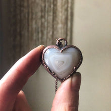Load image into Gallery viewer, Botswana Agate Heart Necklace #2