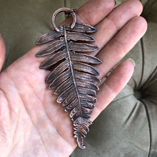 Load image into Gallery viewer, Electroformed Fern with Polished Green Kyanite Necklace #2