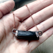 Load image into Gallery viewer, Black Tourmaline Bar Necklace #2