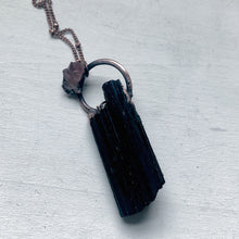 Load image into Gallery viewer, Black Tourmaline &amp; Pink Amethyst Necklace #1
