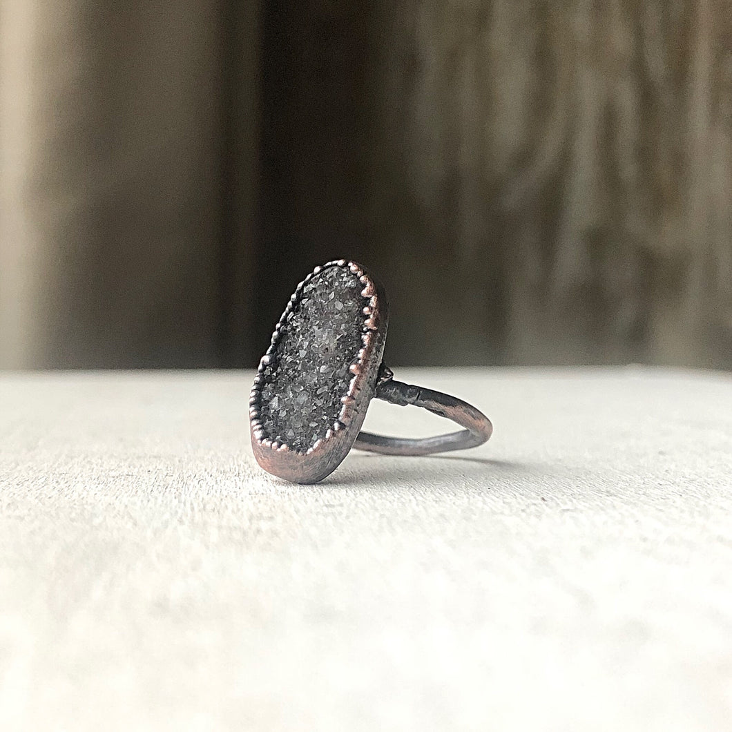 Druzy Portal of the Heart Ring #2 (Size 6.75) - Ready to Ship