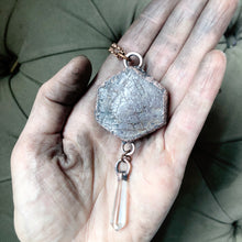 Load image into Gallery viewer, Raw Ruby & Double Terminated Clear Quartz Point Necklace #2