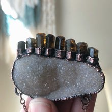 Load image into Gallery viewer, Druzy and Dravite Statement Necklace - Ready to Ship