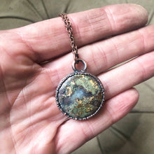 Load image into Gallery viewer, Moss Agate Full Moon Necklace #2 - Ready to Ship