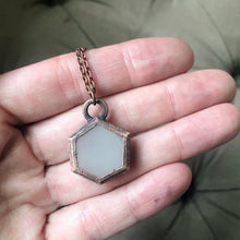Load image into Gallery viewer, White Moonstone Hexagon Necklace #5 - Ready to Ship