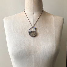Load image into Gallery viewer, Golden Ammonite, Clear Quartz and Rainbow Moonstone Necklace #1A - Ready to Ship