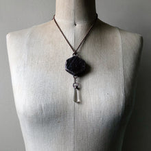 Load image into Gallery viewer, Raw Ruby & Double Terminated Clear Quartz Point Necklace #2