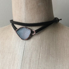 Load image into Gallery viewer, White Druzy Wrap Bracelet/Choker #1 - Ready to Ship