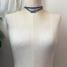 Load image into Gallery viewer, Rainbow Moonstone & Leather Wrap Bracelet/Choker - Ready to Ship