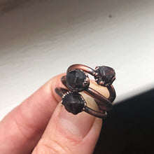 Load image into Gallery viewer, Small Raw Garnet Stacking Ring - (Super Blood Wolf Moon)