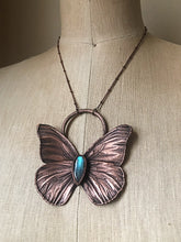 Load image into Gallery viewer, Electroformed Butterfly & Blue Labradorite Necklace - Spring Equinox Collection