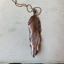 Load image into Gallery viewer, Electroformed Wild Feather Necklace - Ready to Ship
