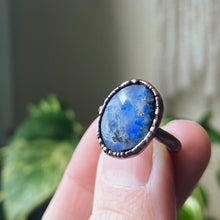 Load image into Gallery viewer, Rainbow Moonstone Ring - Oval #2 (Size 4.75) - Ready to Ship