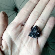 Load image into Gallery viewer, Black Tourmaline Statement Ring #4 (Size 6.75)