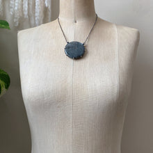 Load image into Gallery viewer, Labradorite New Moon Necklace #2 - Sterling Silver