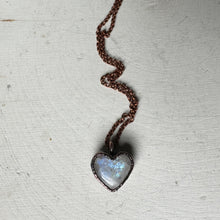 Load image into Gallery viewer, Rainbow Moonstone Heart Necklace #4- Ready to Ship