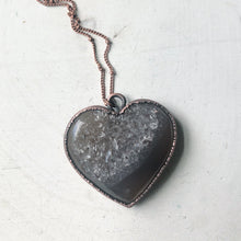 Load image into Gallery viewer, Agate Druzy “Broken Open” Heart Necklace #2 - Ready to Ship