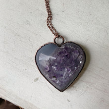 Load image into Gallery viewer, Druzy “Broken Open” Heart Necklace #3 - Ready to Ship