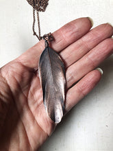 Load image into Gallery viewer, Electroformed Green Macaw Feather Necklace #3 - Ready to Ship