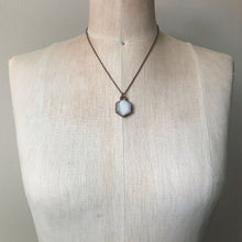 Load image into Gallery viewer, White Moonstone Hexagon Necklace #4 - Ready to Ship