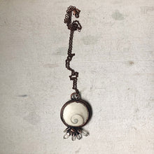 Load image into Gallery viewer, Eye of Shiva Moon with Clear Quartz & Garnet Necklace - Ready to Ship