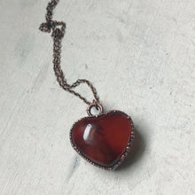 Load image into Gallery viewer, Carnelian Heart Necklace #3