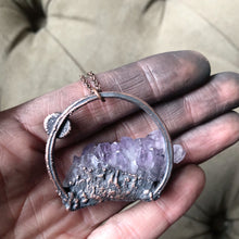 Load image into Gallery viewer, Amethyst Cluster with Grey Moonstone Necklace #2 - Ready to Ship