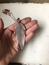 Load image into Gallery viewer, Electroformed Macaw Feather Necklace #4 - Ready to Ship
