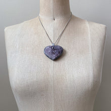 Load image into Gallery viewer, Agate Druzy “Broken Open” Heart Necklace #2 - Ready to Ship