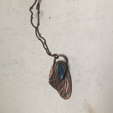 Load image into Gallery viewer, Electroformed Butterfly Wing & Blue Labradorite Necklace - Spring Equinox Collection