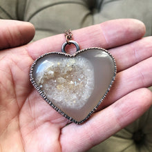 Load image into Gallery viewer, Agate Druzy “Broken Open” Heart Necklace #1 - Ready to Ship