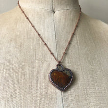 Load image into Gallery viewer, Moss Agate Heart Necklace #2 - Ready to Ship