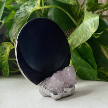 Load image into Gallery viewer, Amethyst Spirit Quartz Crescent Moon Scrying Mirror - Ready to Ship